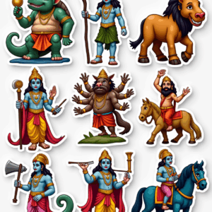 Indian Mythology - Sticker Sheet v18
